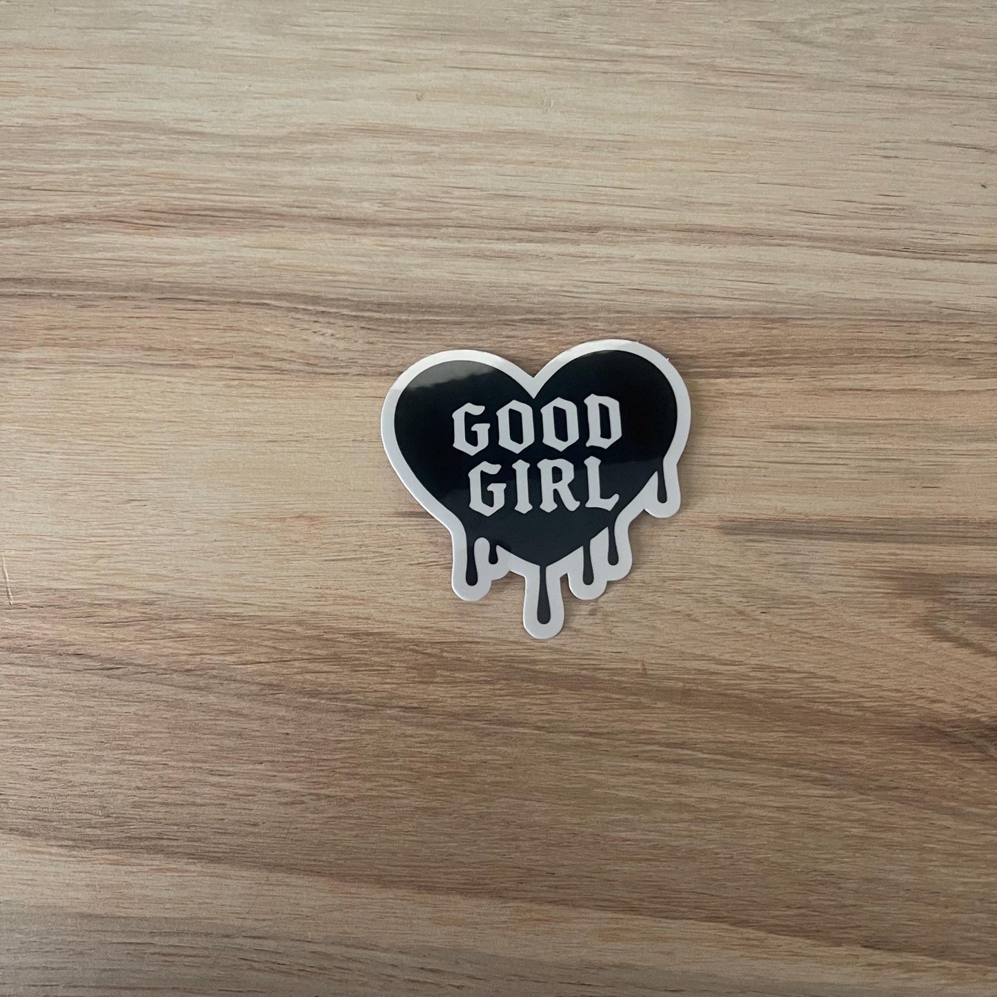 Good Girl Gothic Heart Sticker | Dark Romance Vinyl Decal
