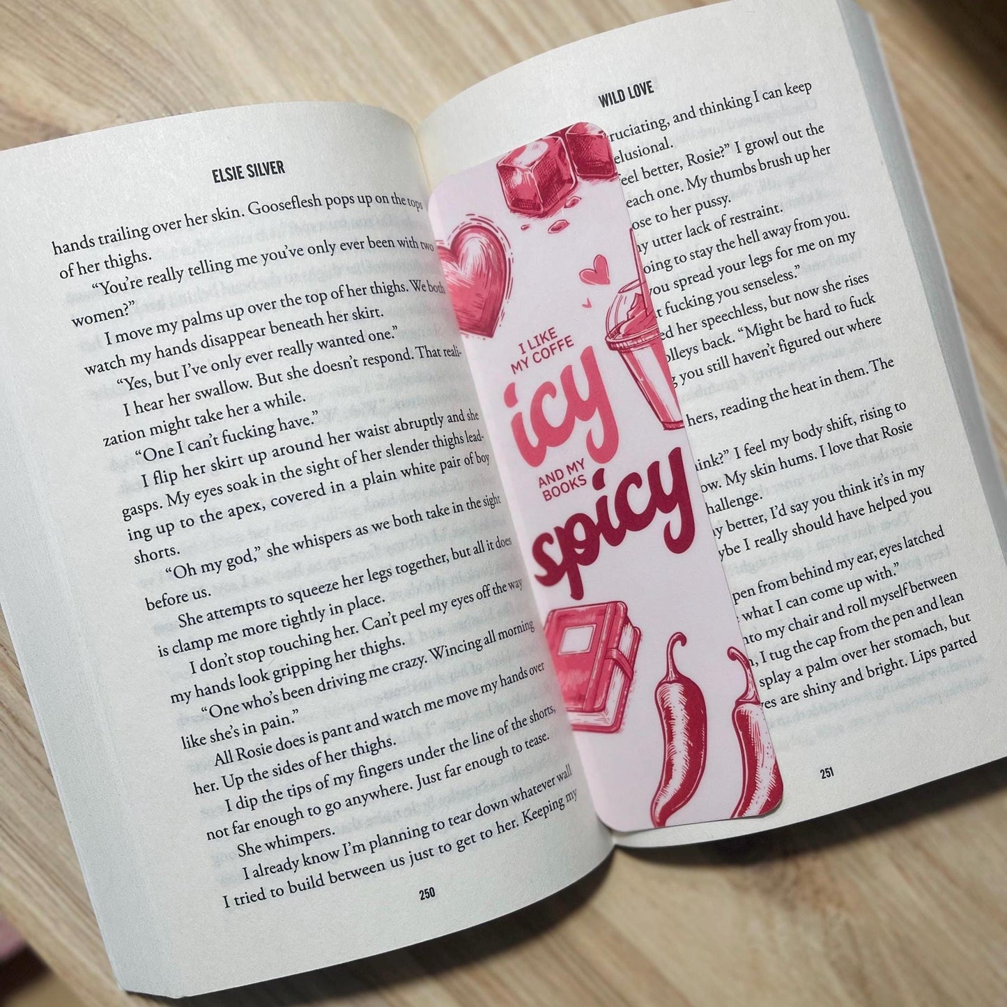 I Like My Coffee Icy & My Books Spicy Bookmark