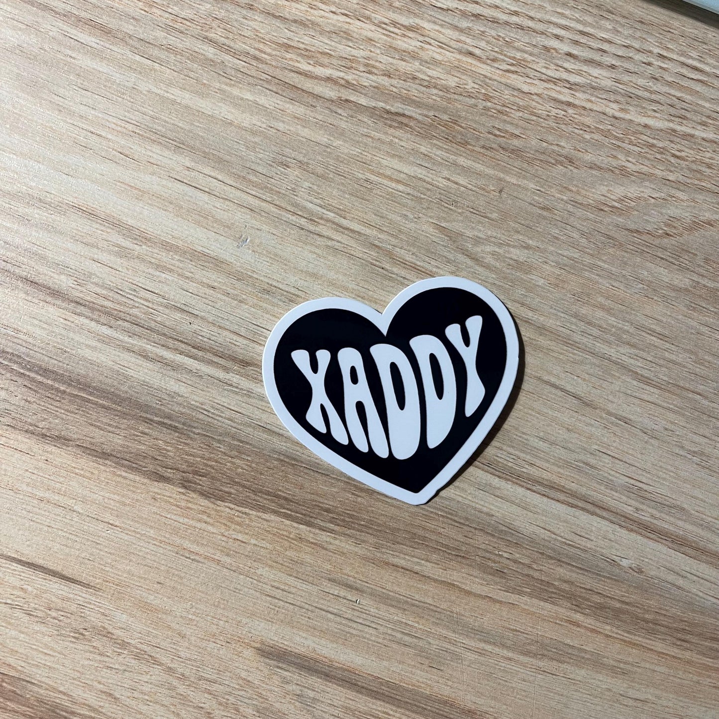 Xaddy Black Heart Vinyl Sticker
