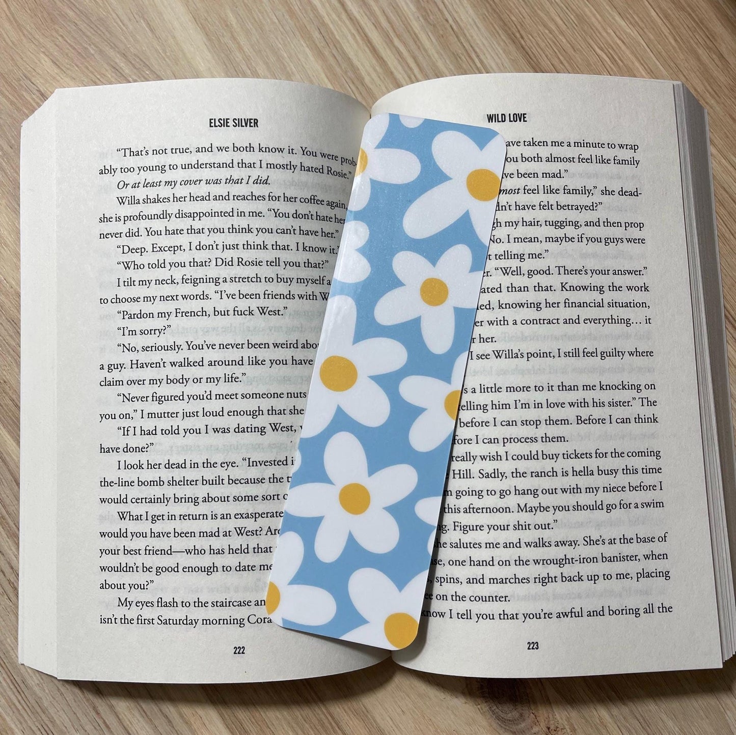 Light Blue Floral Bookmark