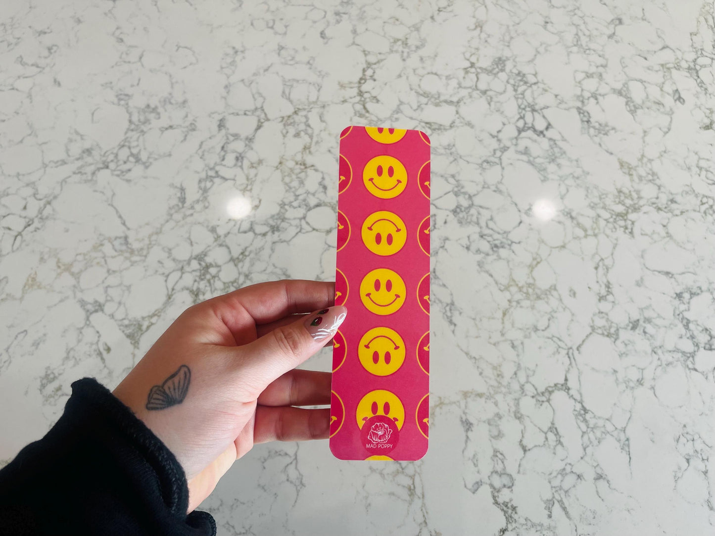 Hot Pink Smiles Bookmark