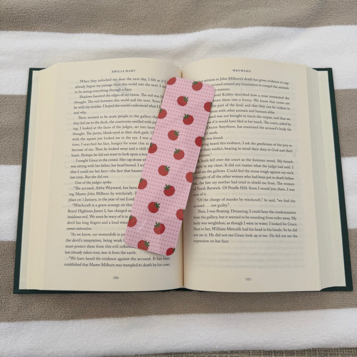Pink Tomato Dots Bookmark