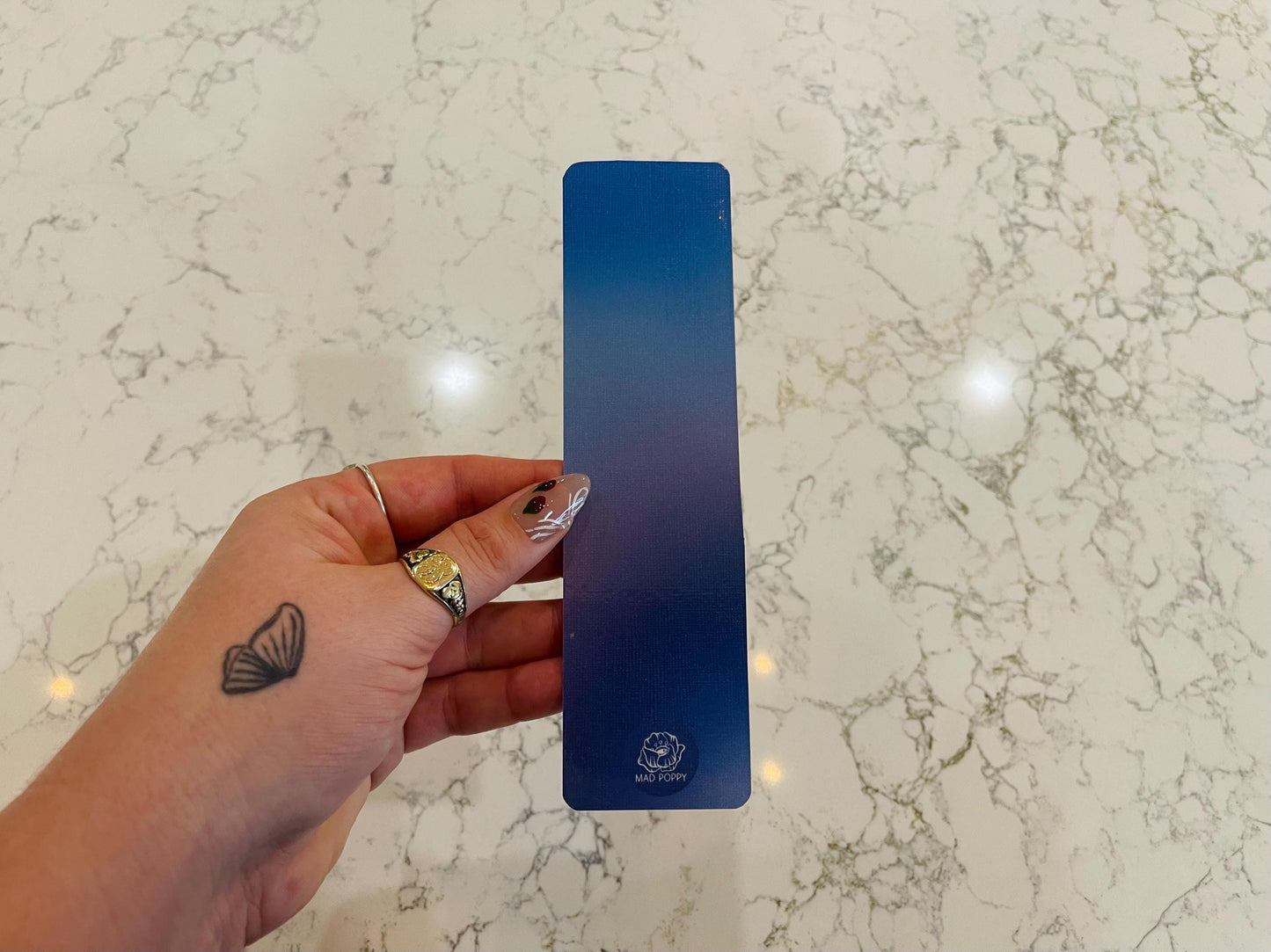 Blue and Purple Aura Gradient Bookmark