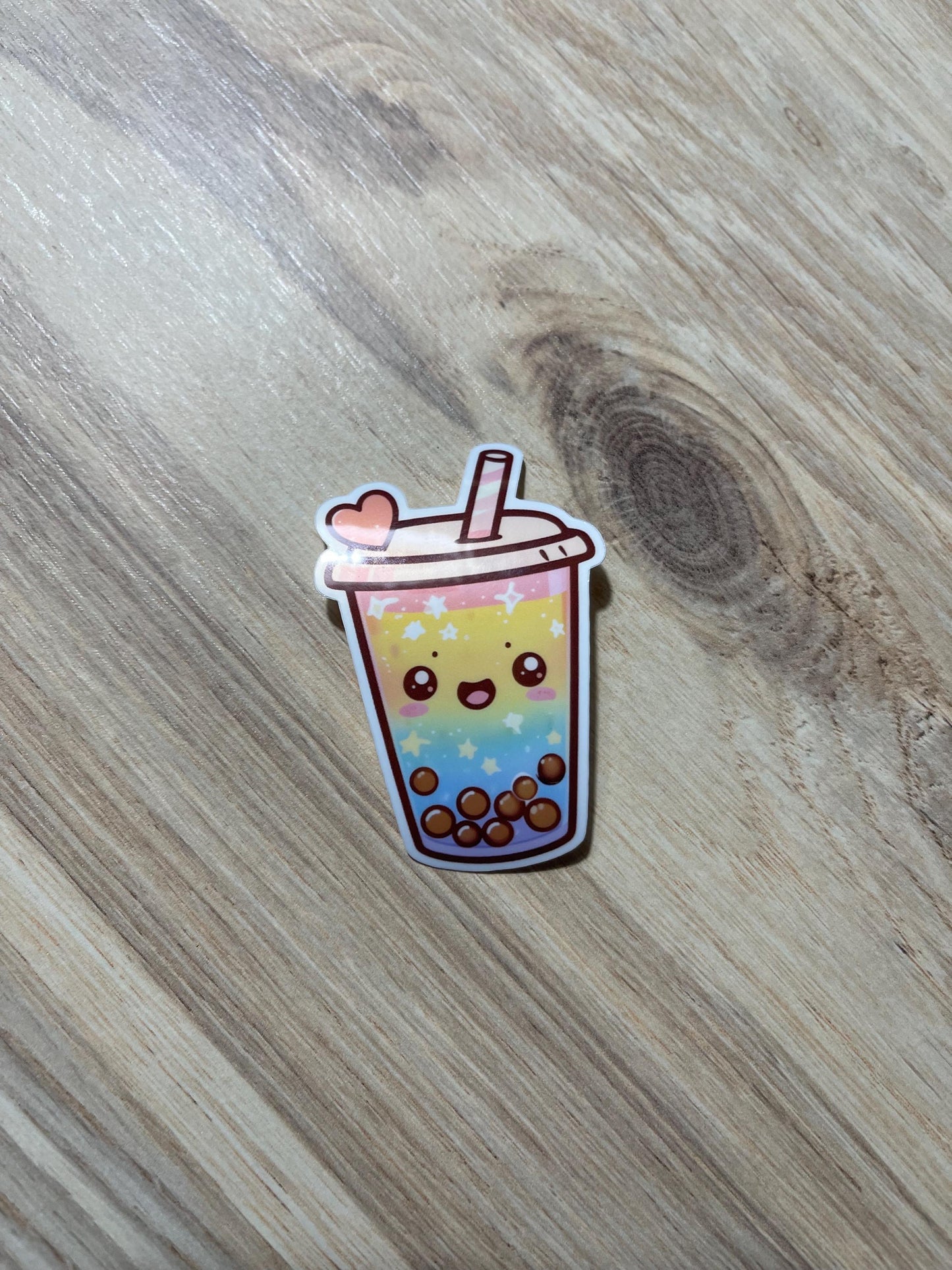 Kawaii Boba Tea Sticker | Cute Aesthetic Vinyl Decal | Bookish Sticker for Kindles, Laptops & Water Bottles
