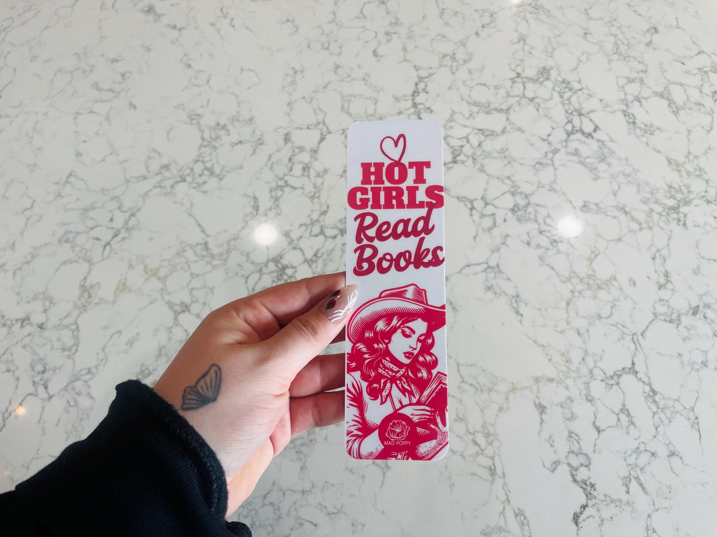Hot Girls Read Books Cowgirl Bookmark