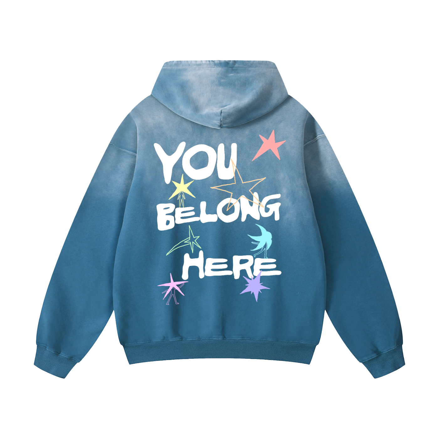 You Belong Here Sunfade Oversized Hoodie