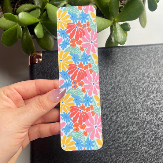 Groovy Retro Floral Bookmark