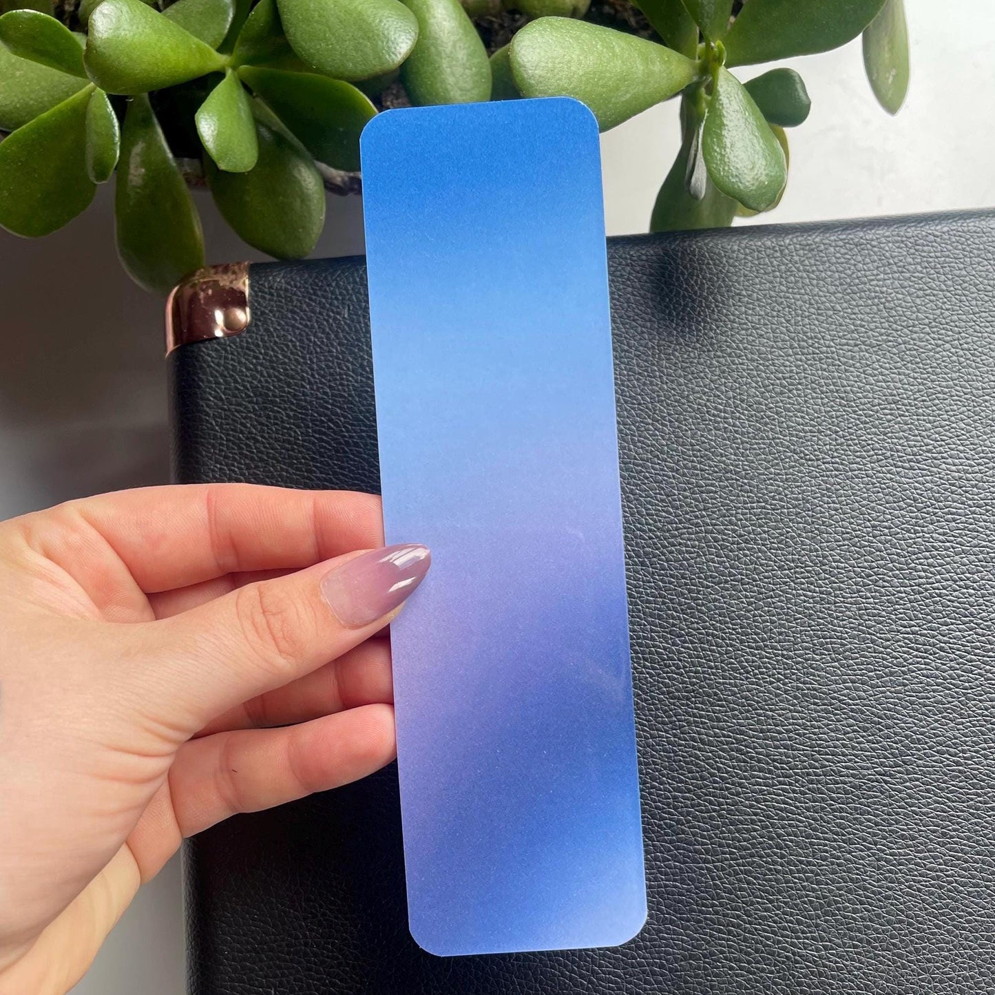 Blue and Purple Aura Gradient Bookmark