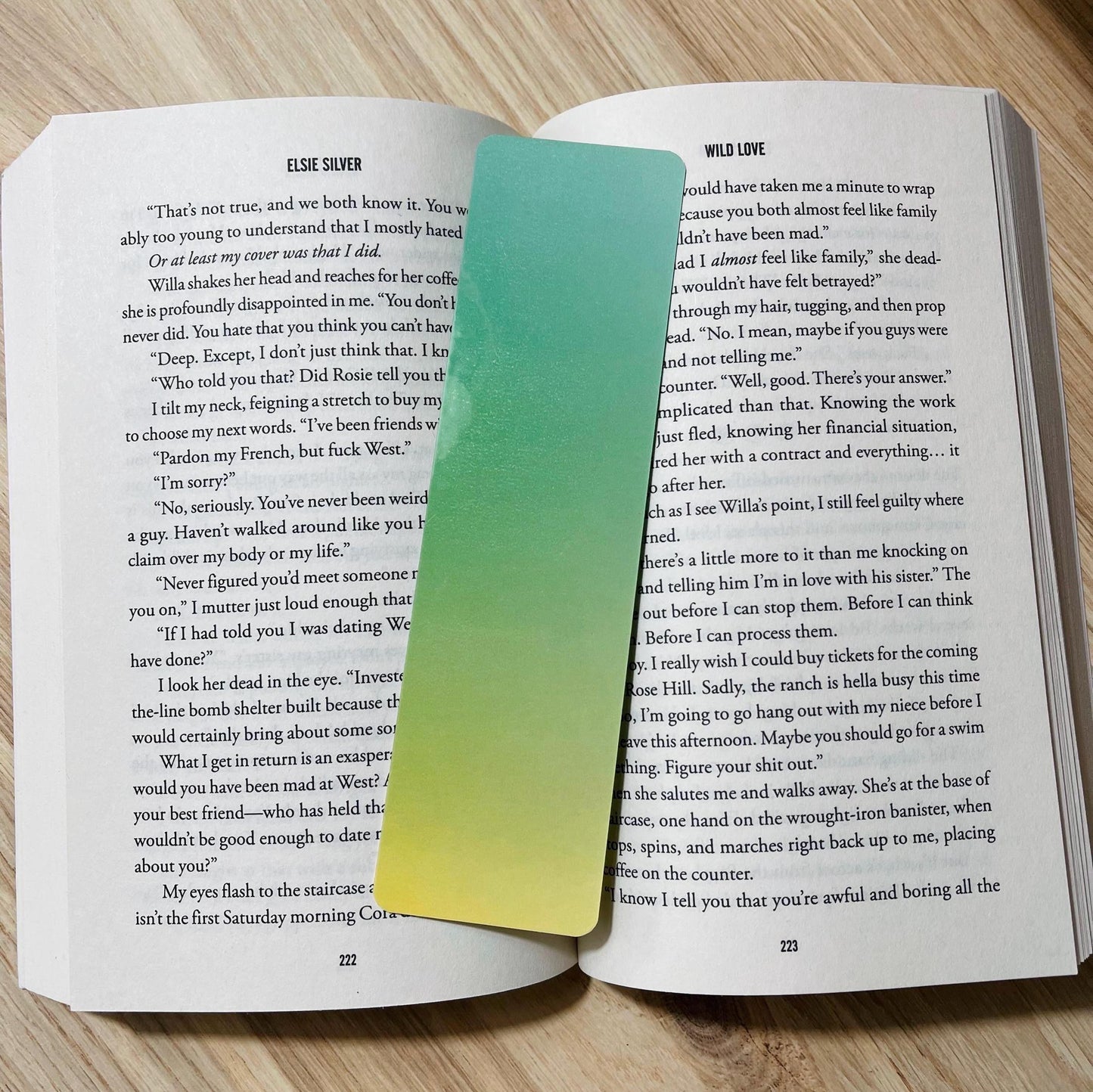 Teal to Green to Yellow Gradient Bookmark