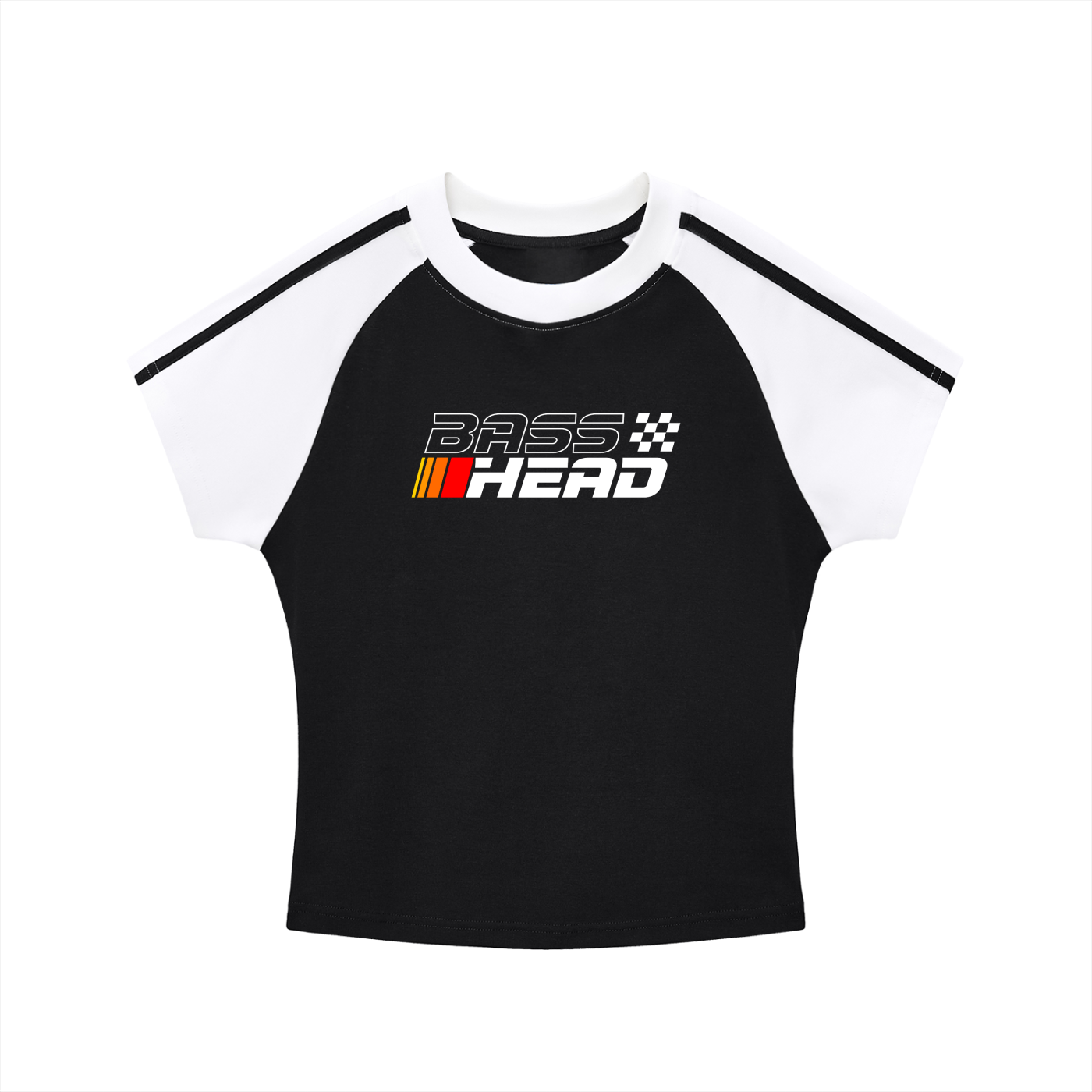 Bass Head Racing Contrast Stripes Baby Tee | Rave