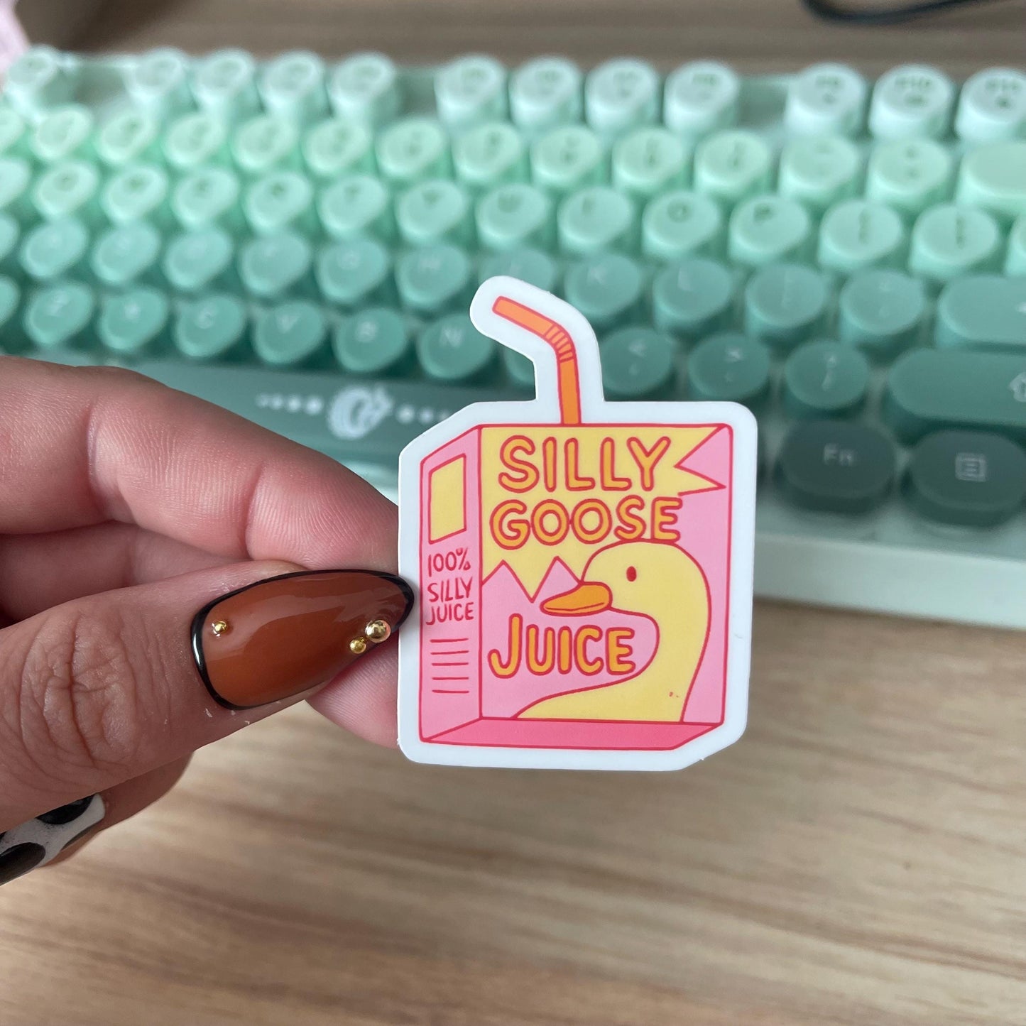 Silly Goose Juice Vinyl Sticker | Funny Bookish Decal