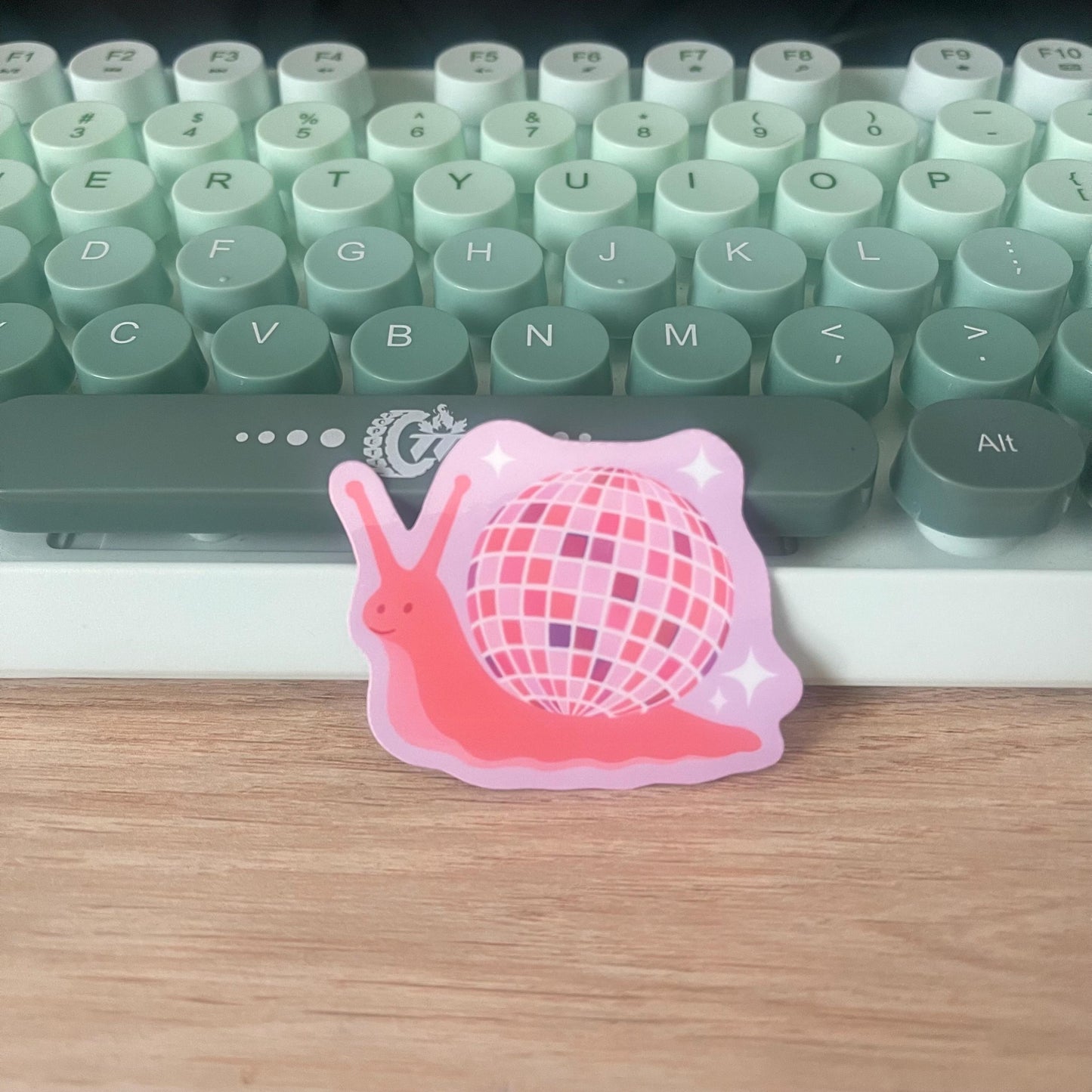 Disco Snail Vinyl Sticker