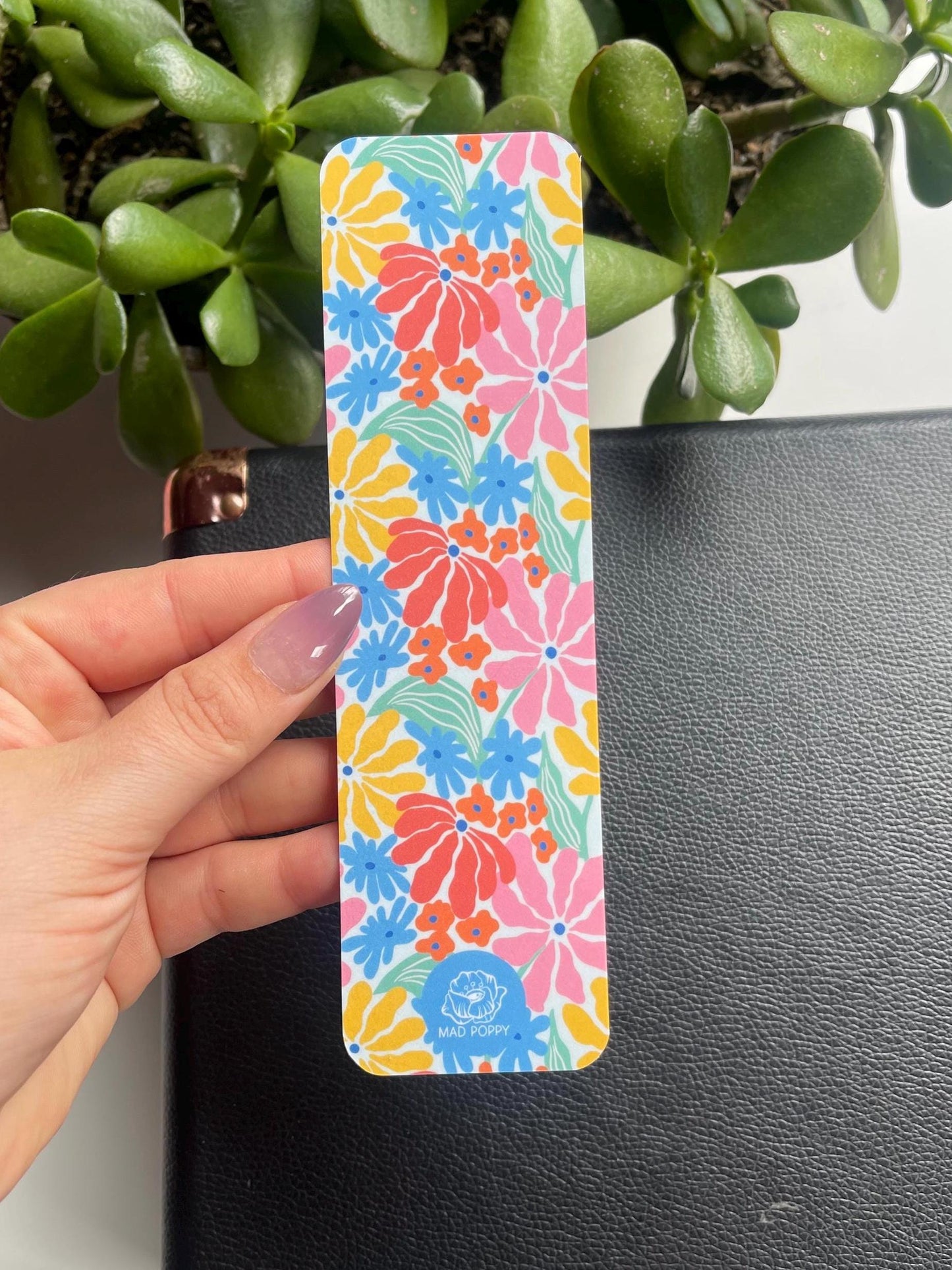 Groovy Retro Floral Bookmark