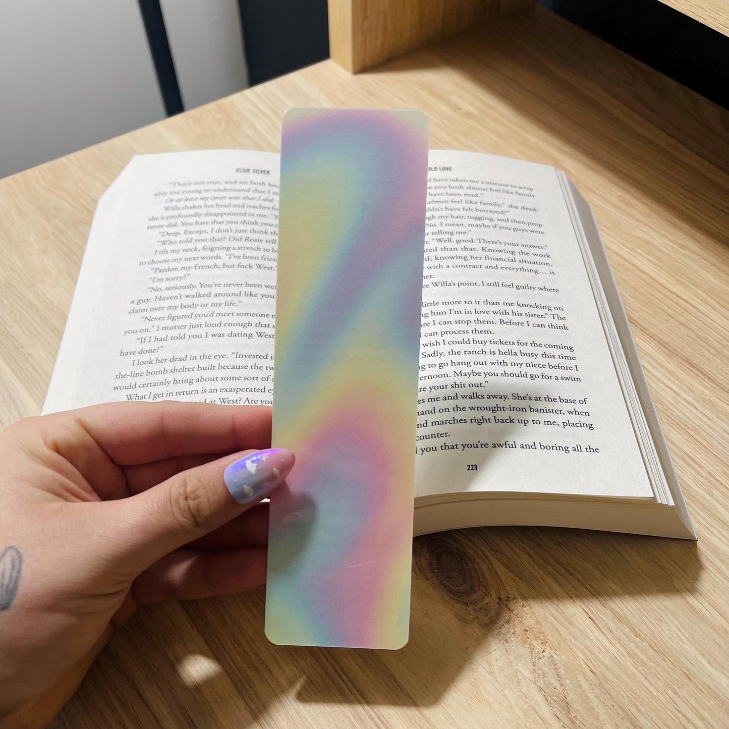 Rainbow Gradient Oil Spill Bookmark