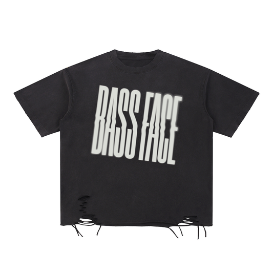 Bass Face Snow Washed Raw-Hem T-Shirt
