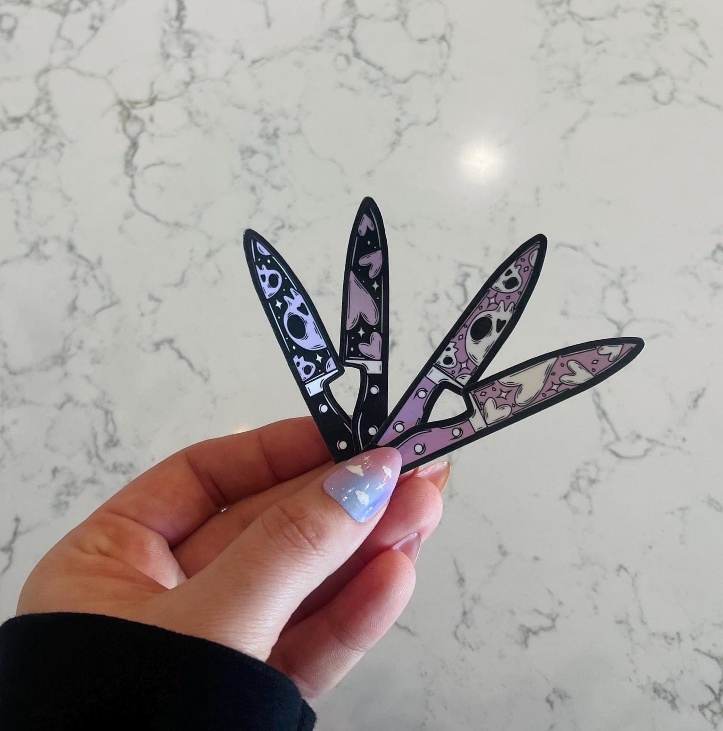 Deadly Romance Knife Sticker Set