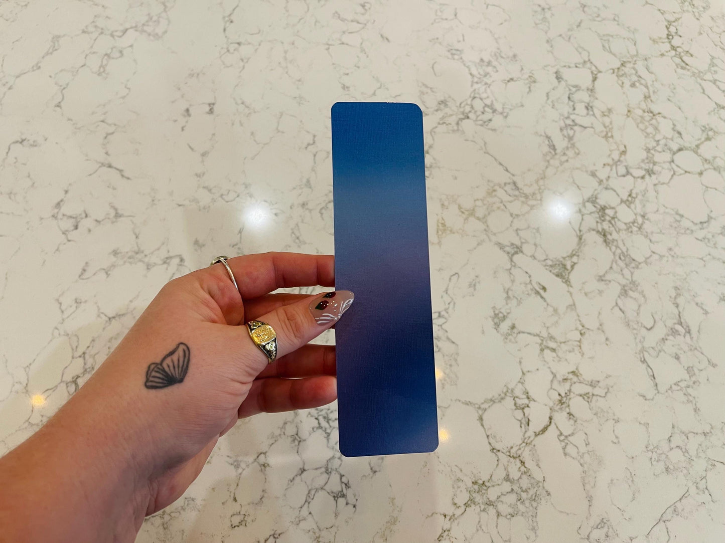 Blue and Purple Aura Gradient Bookmark