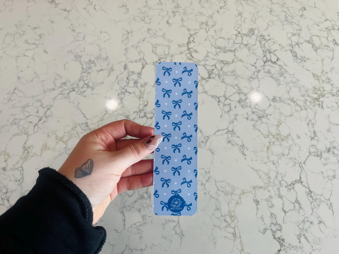 Light Blue Coquette Bow Bookmark