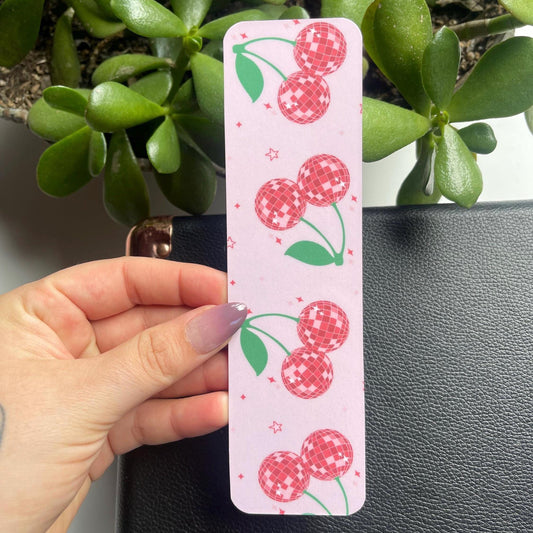 Cherry Disco Ball Bookmark