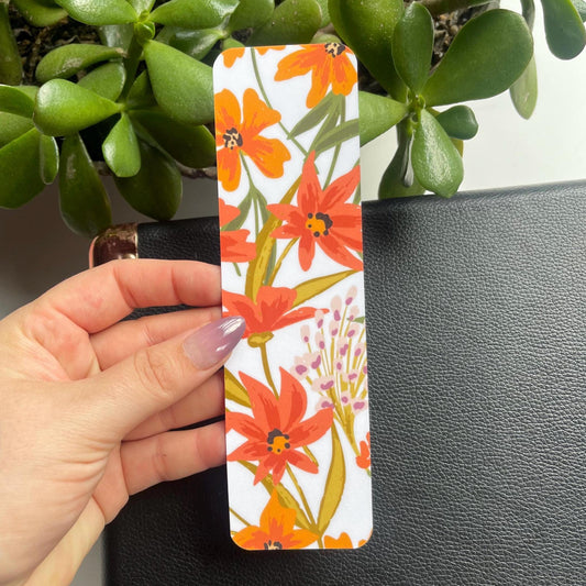 Orange Wildflower Bookmark