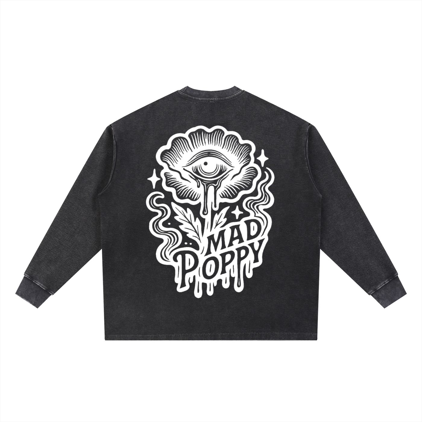 Mad Poppy Oversized Waffle Knit Long Sleeve