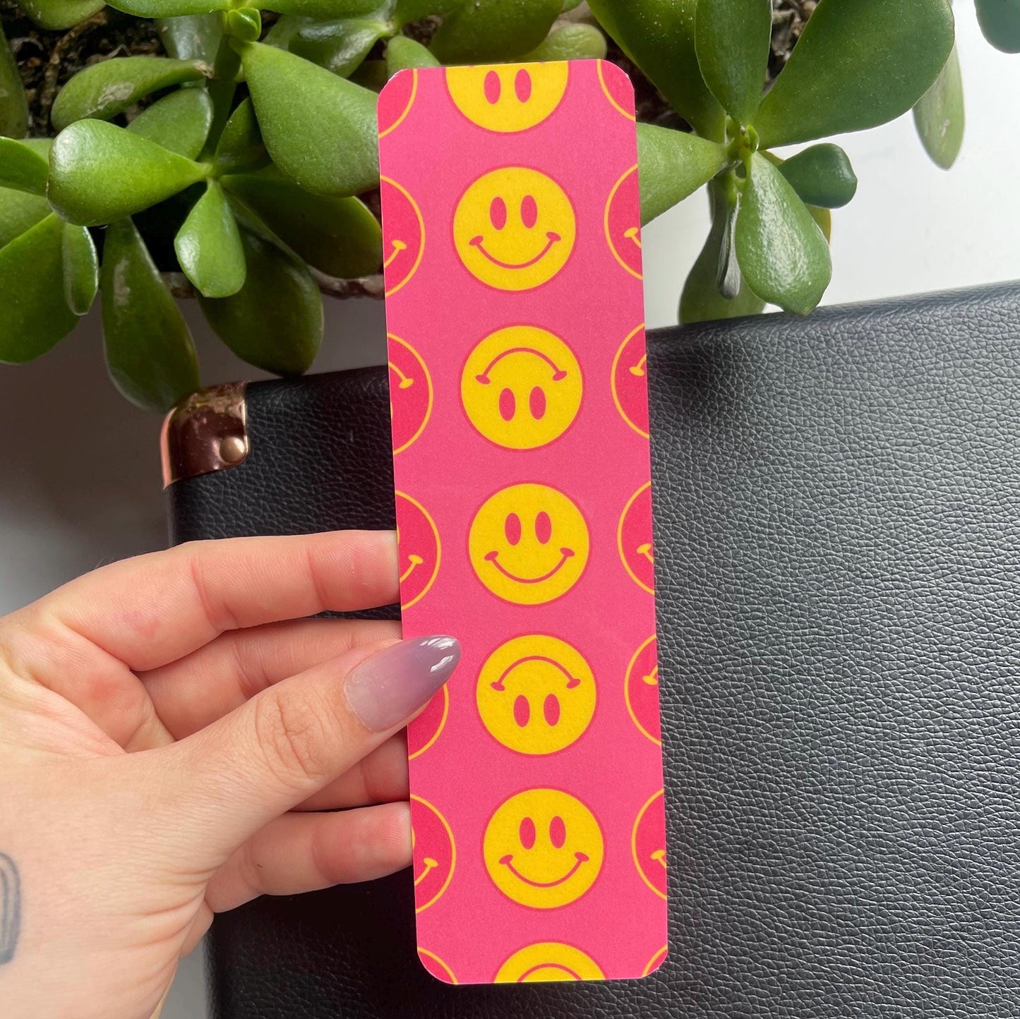 Hot Pink Smiles Bookmark