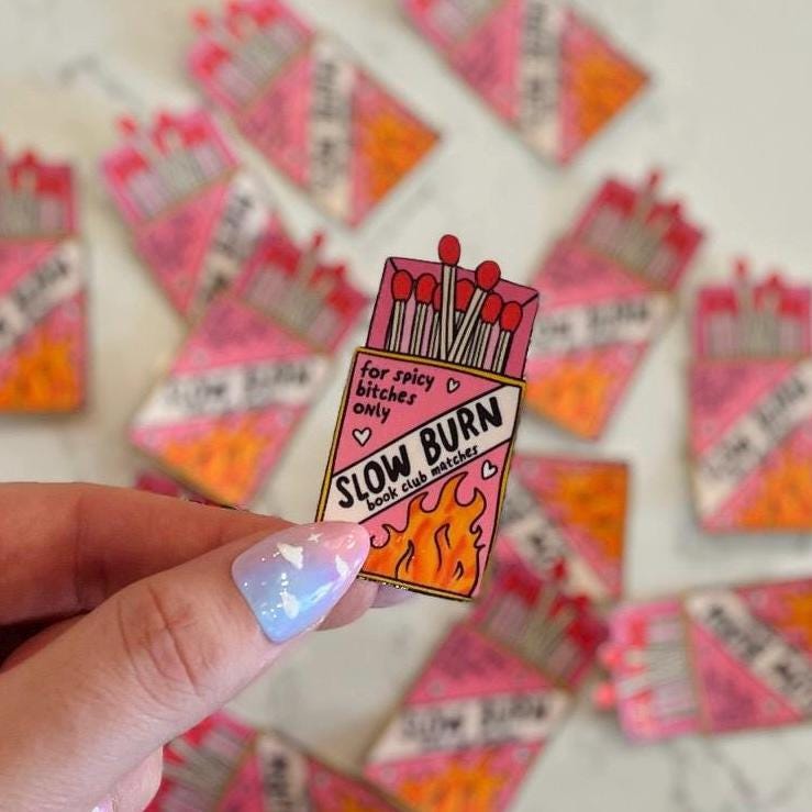 Slow Burn Book Club Matches Sticker