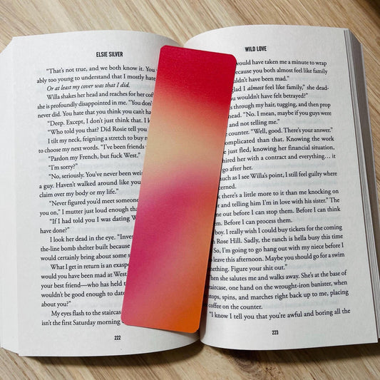 Orange, Pink, and Red Gradient Bookmark