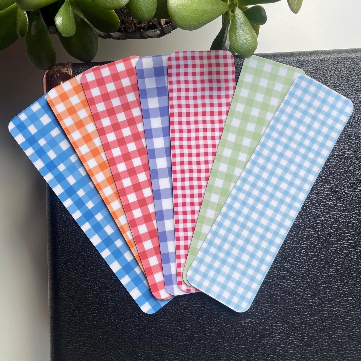 Spring Gingham Bookmarks