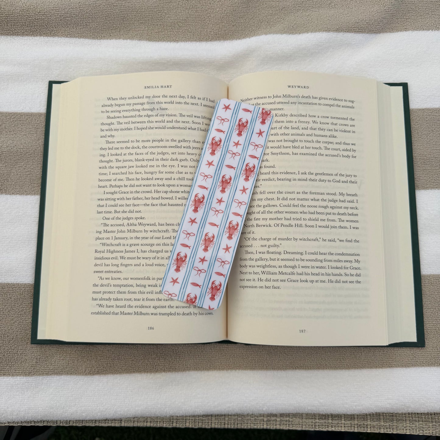 Lobster Stripes Bookmark