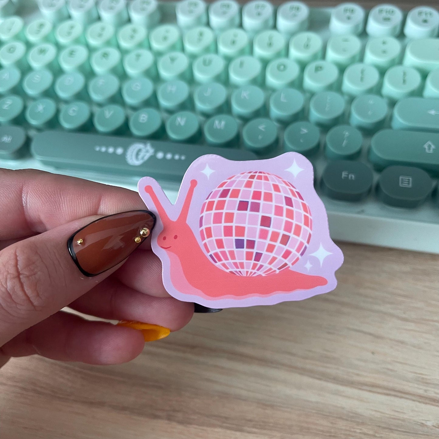 Disco Snail Vinyl Sticker