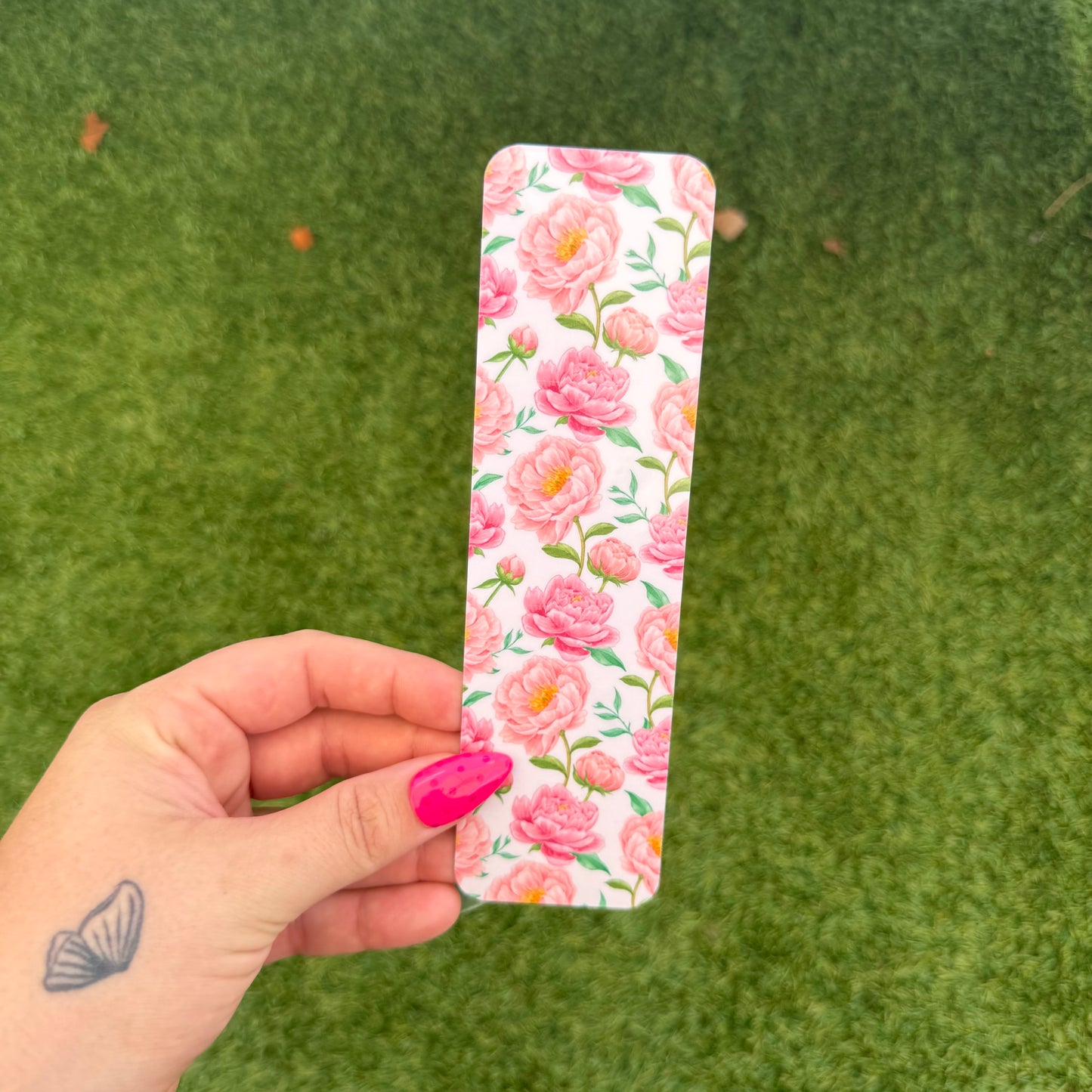 Pink Peonies Bookmark