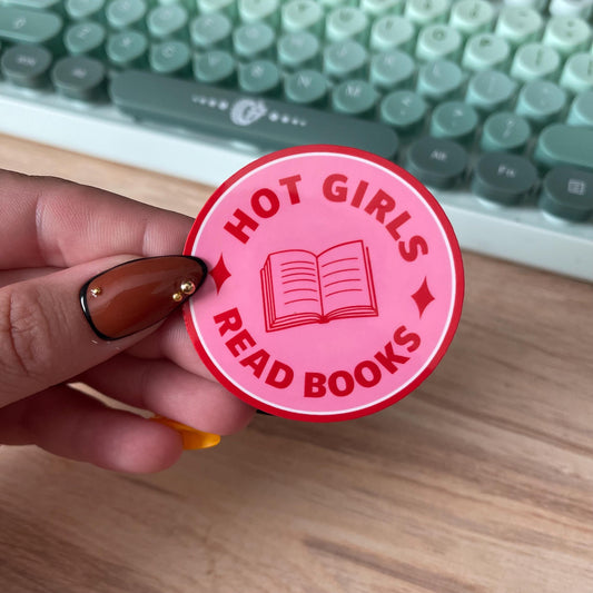 Hot Girls Read Books Sticker