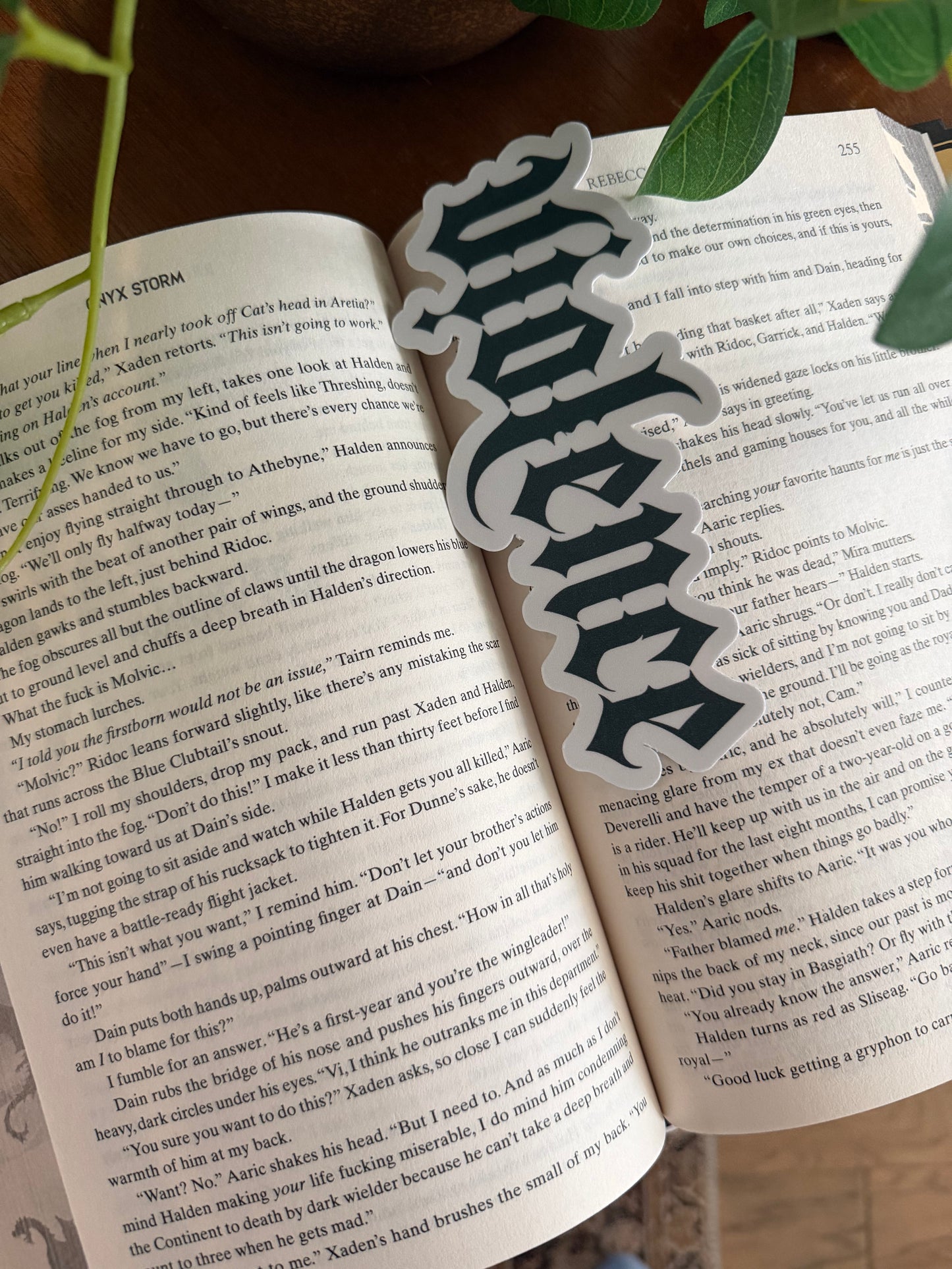 Violence Bookmark | Handmade Gothic Die Cut Bookmark | Dragon Fantasy Reader Gift