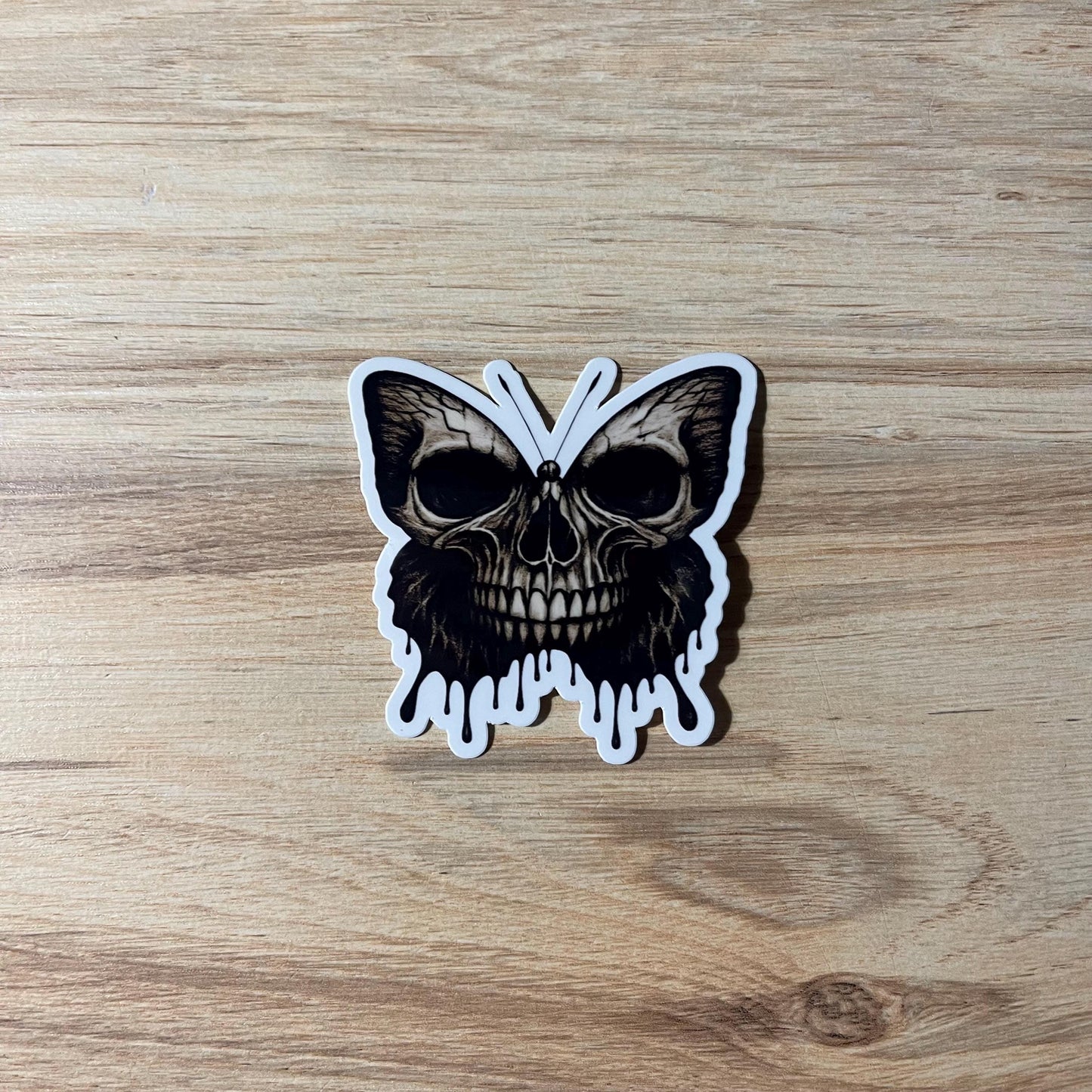 Skeleton Butterfly Vinyl Sticker | Witchy Bookish
