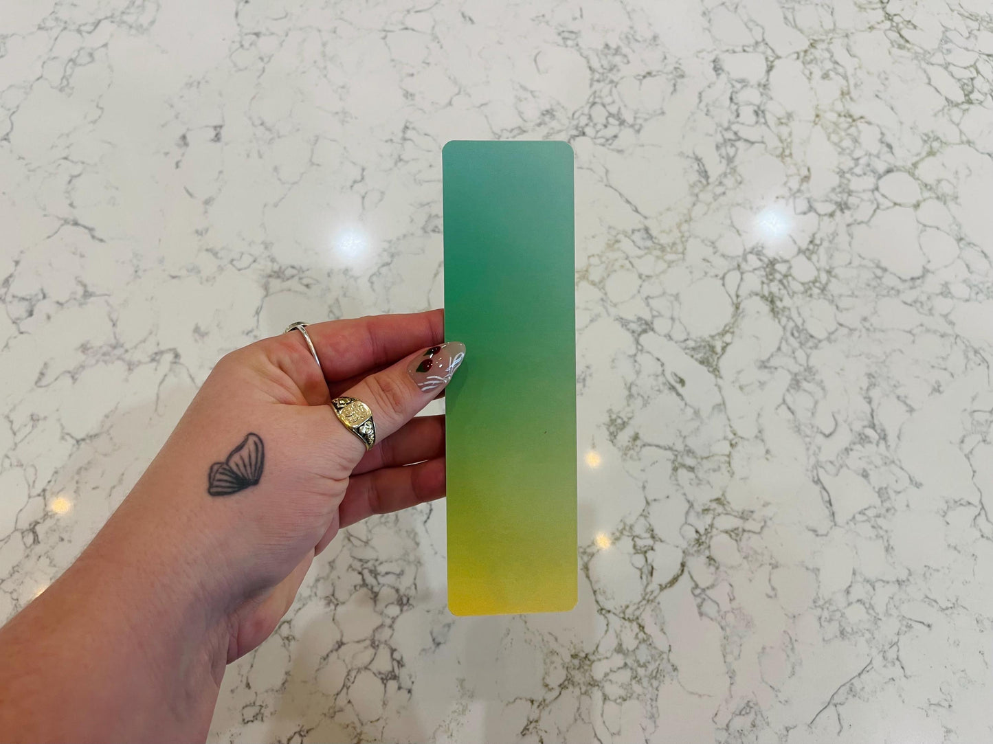 Teal to Green to Yellow Gradient Bookmark