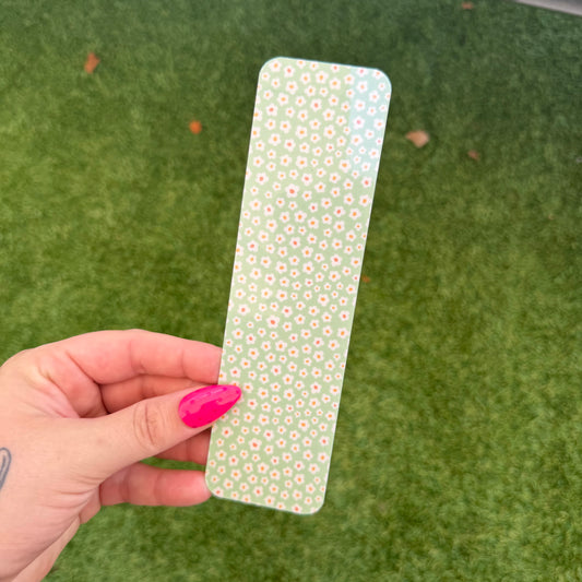 Tiny Green Floral Bookmark