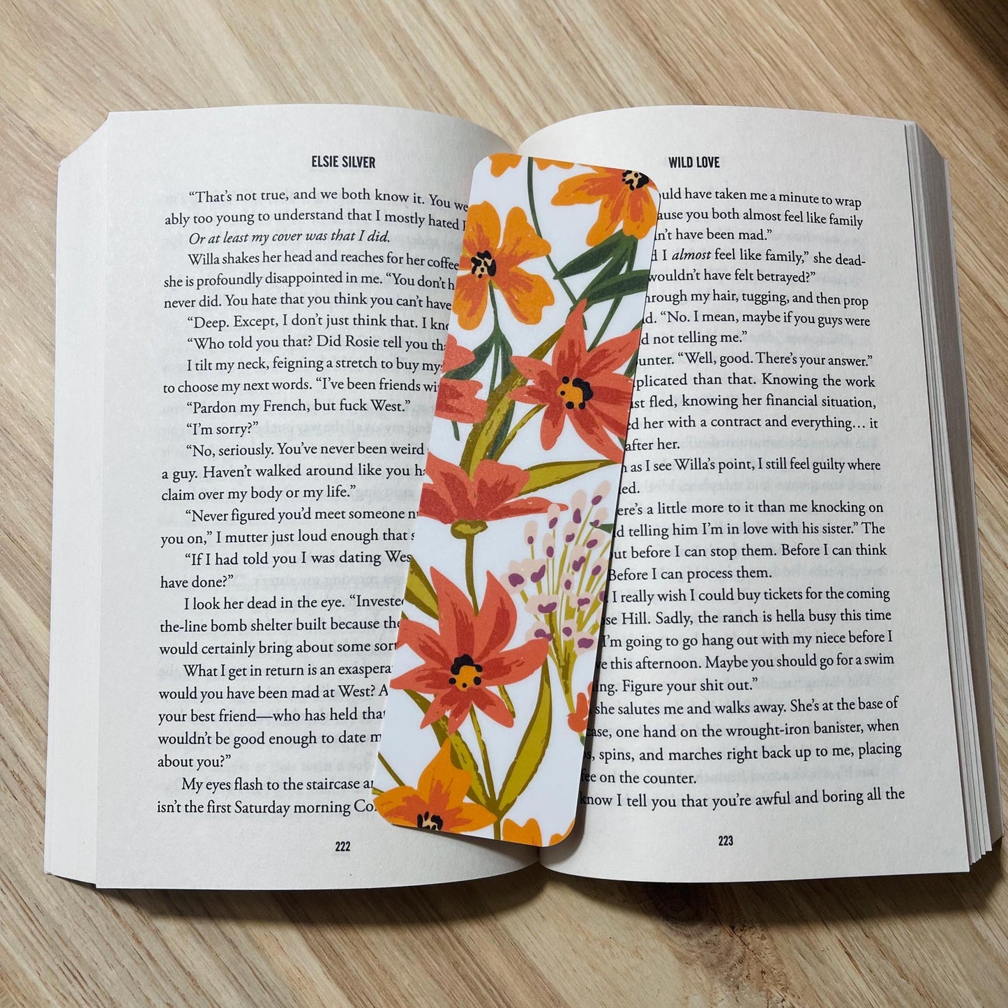 Orange Wildflower Bookmark