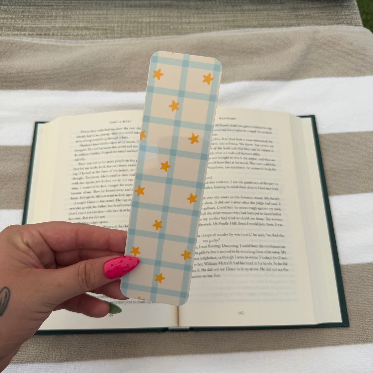 Plaid and Stars Bookmark