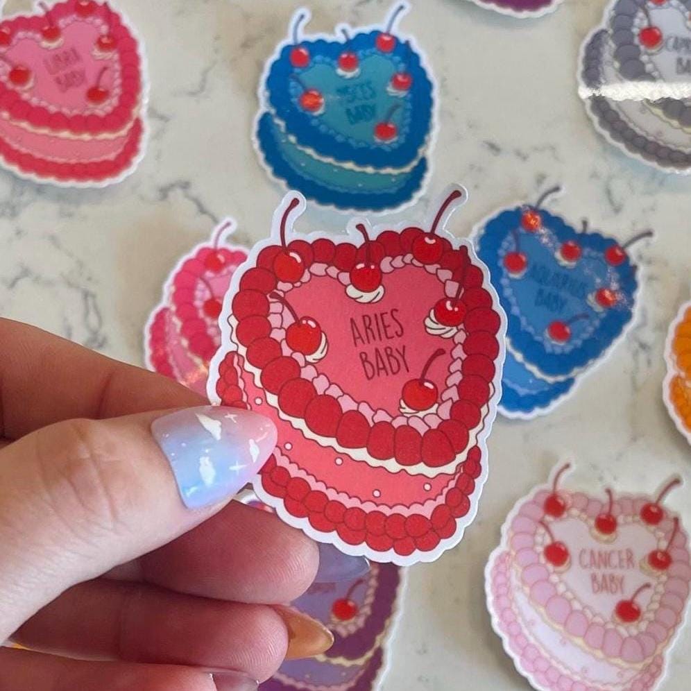 Aries Baby Cake Zodiac Sticker