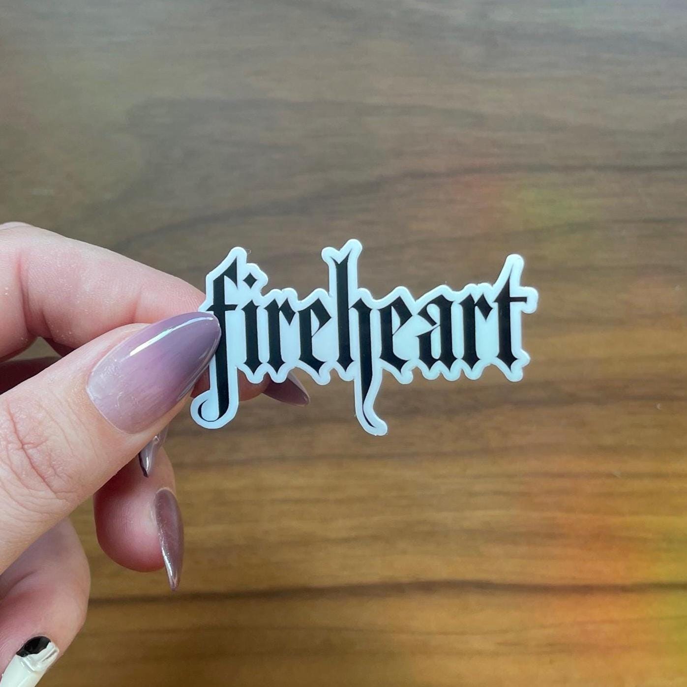 Fireheart Vinyl Sticker | Fantasy Bookish Decal