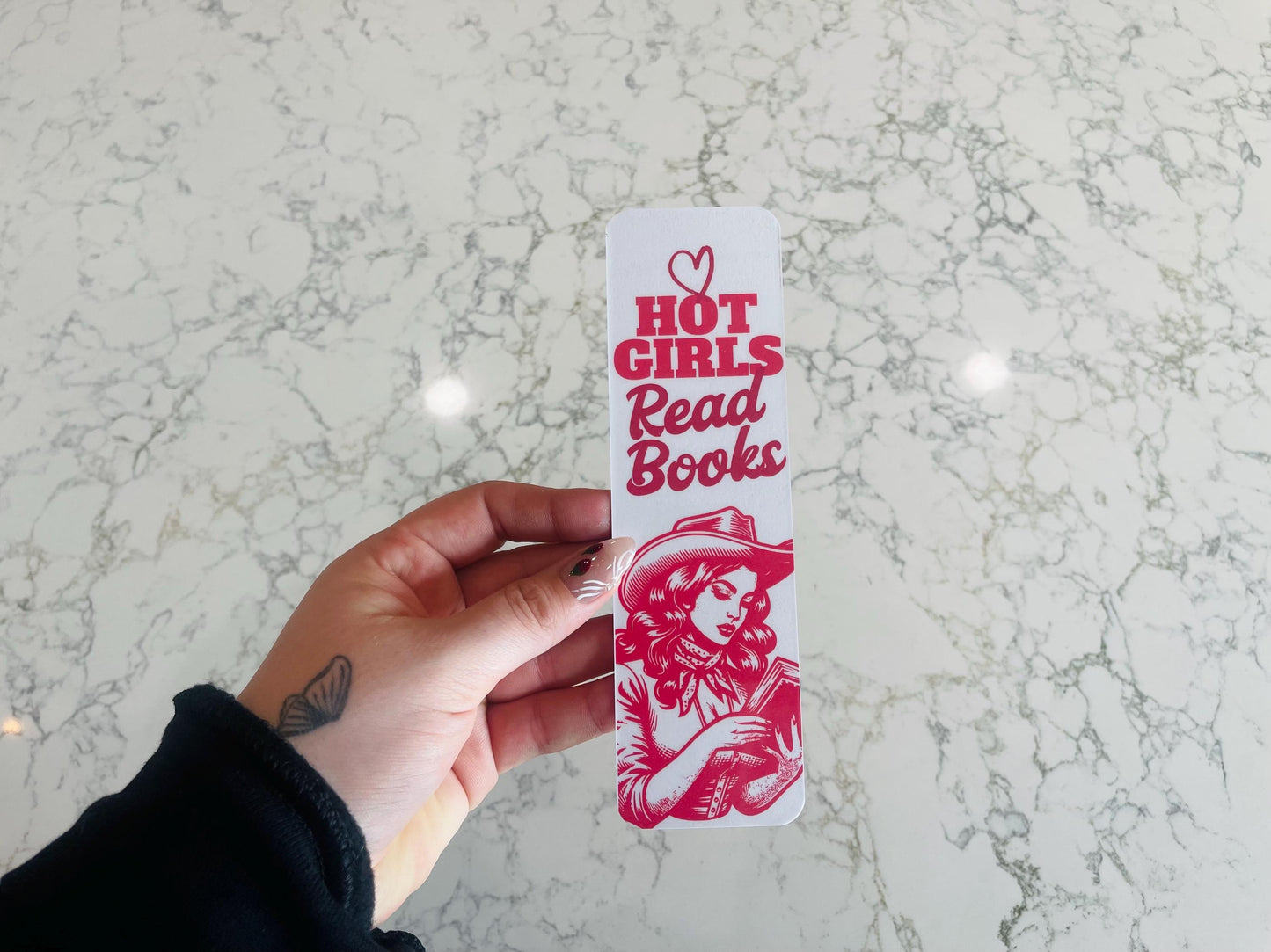 Hot Girls Read Books Cowgirl Bookmark