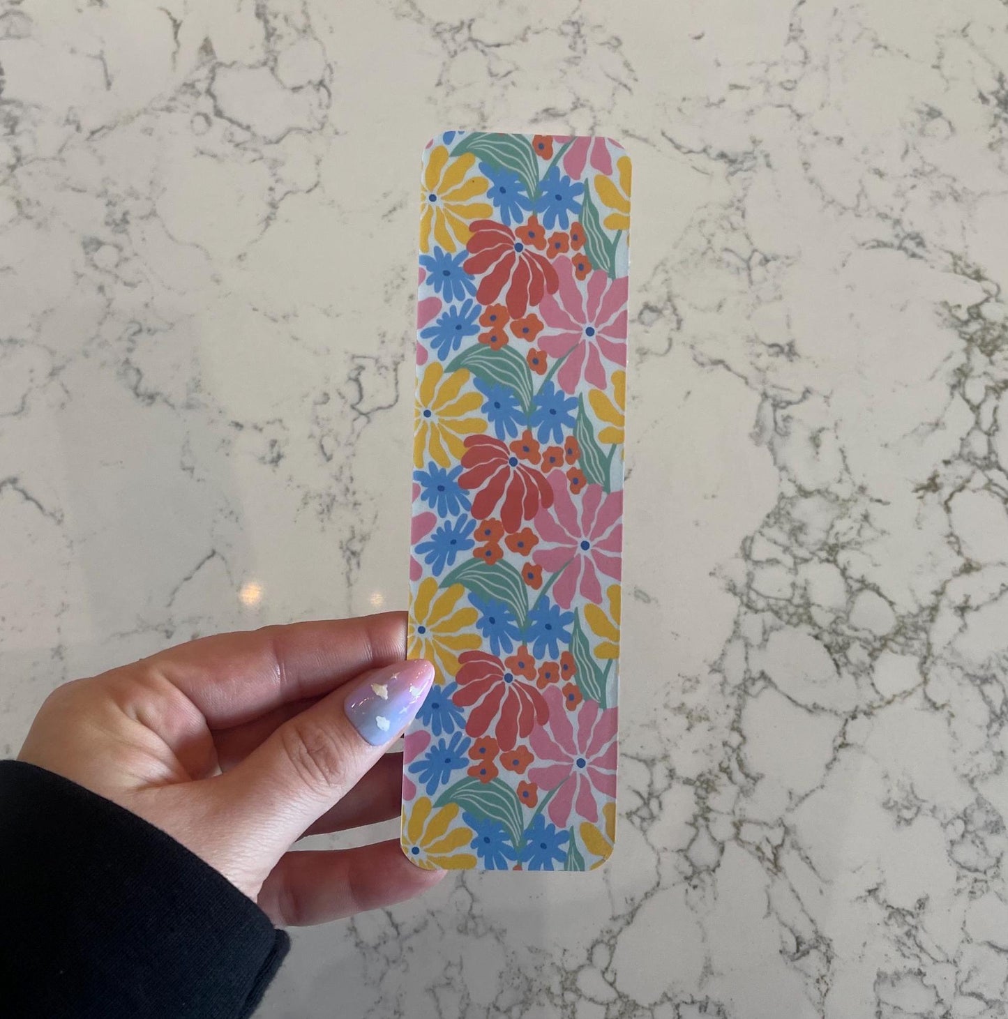 Groovy Retro Floral Bookmark