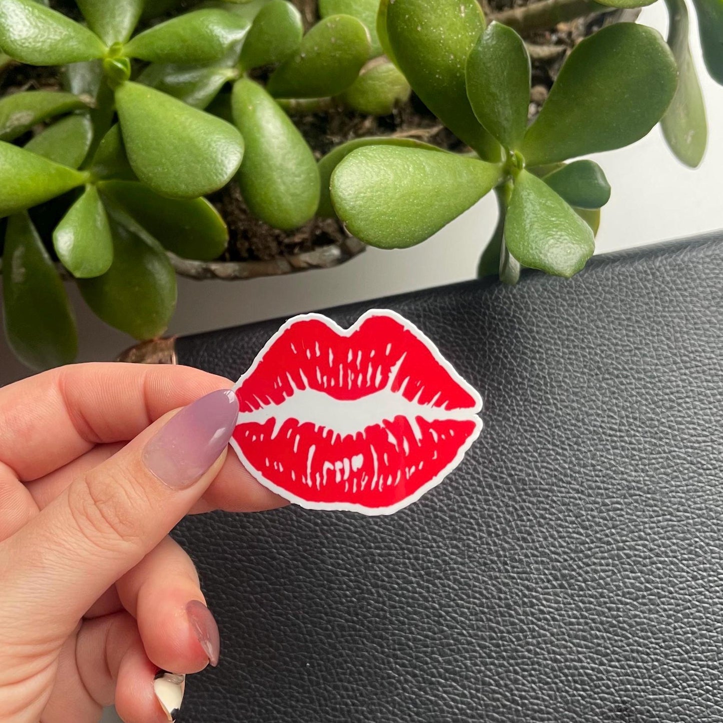 Red Lip Kiss Sticker
