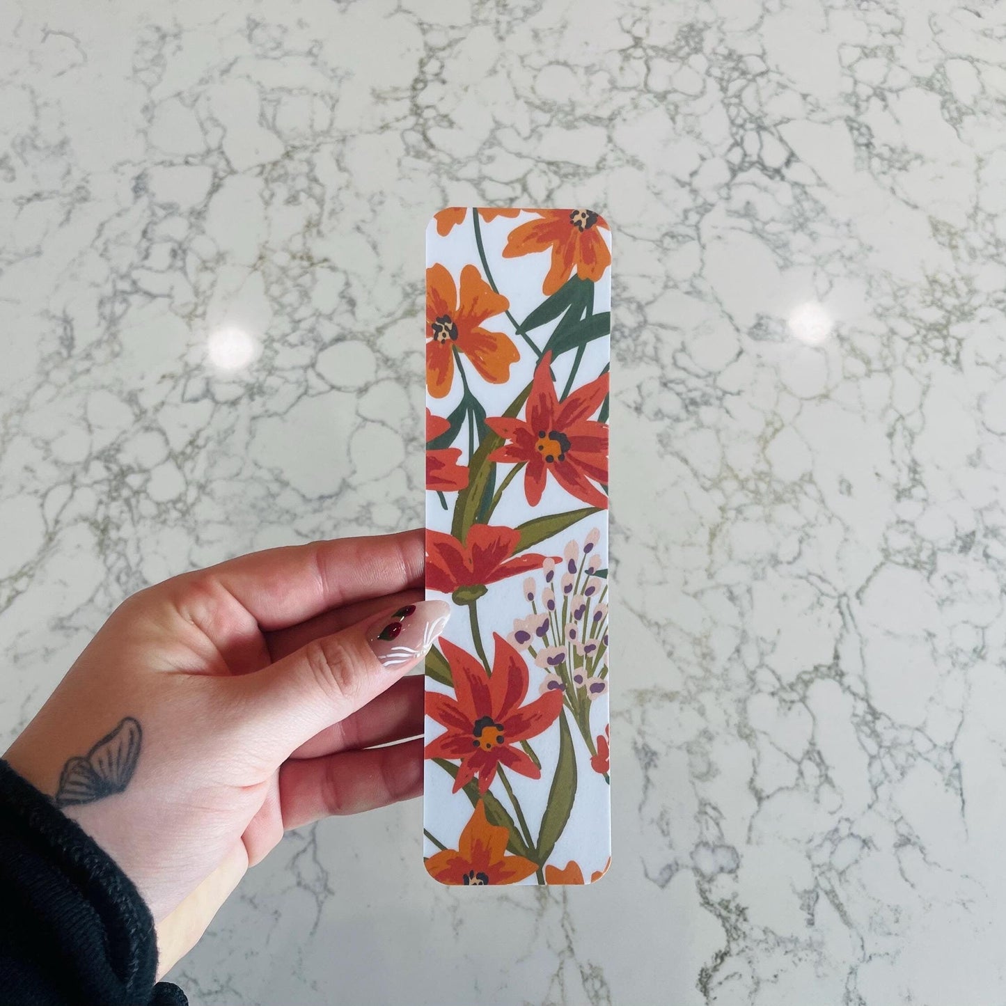Orange Wildflower Bookmark