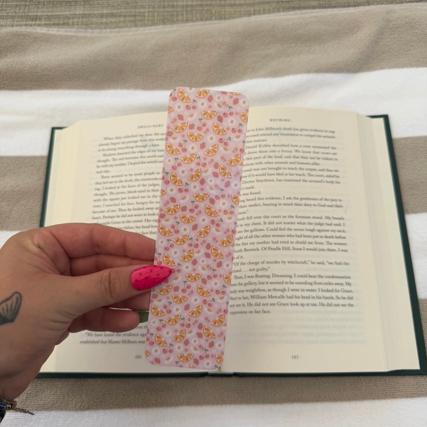 Pink Summer Fruits Bookmark