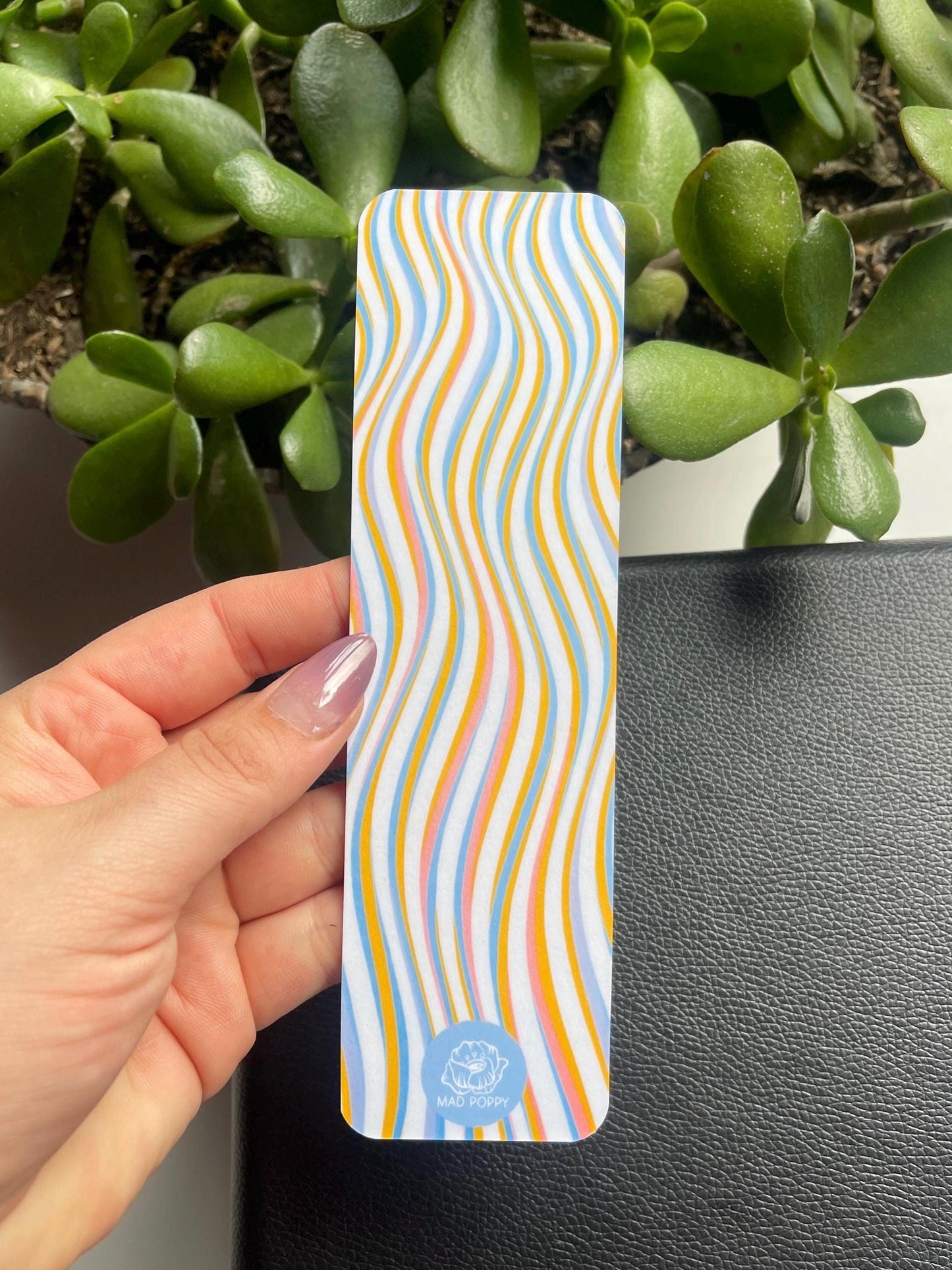 Beachy Wavy Stripes Bookmark