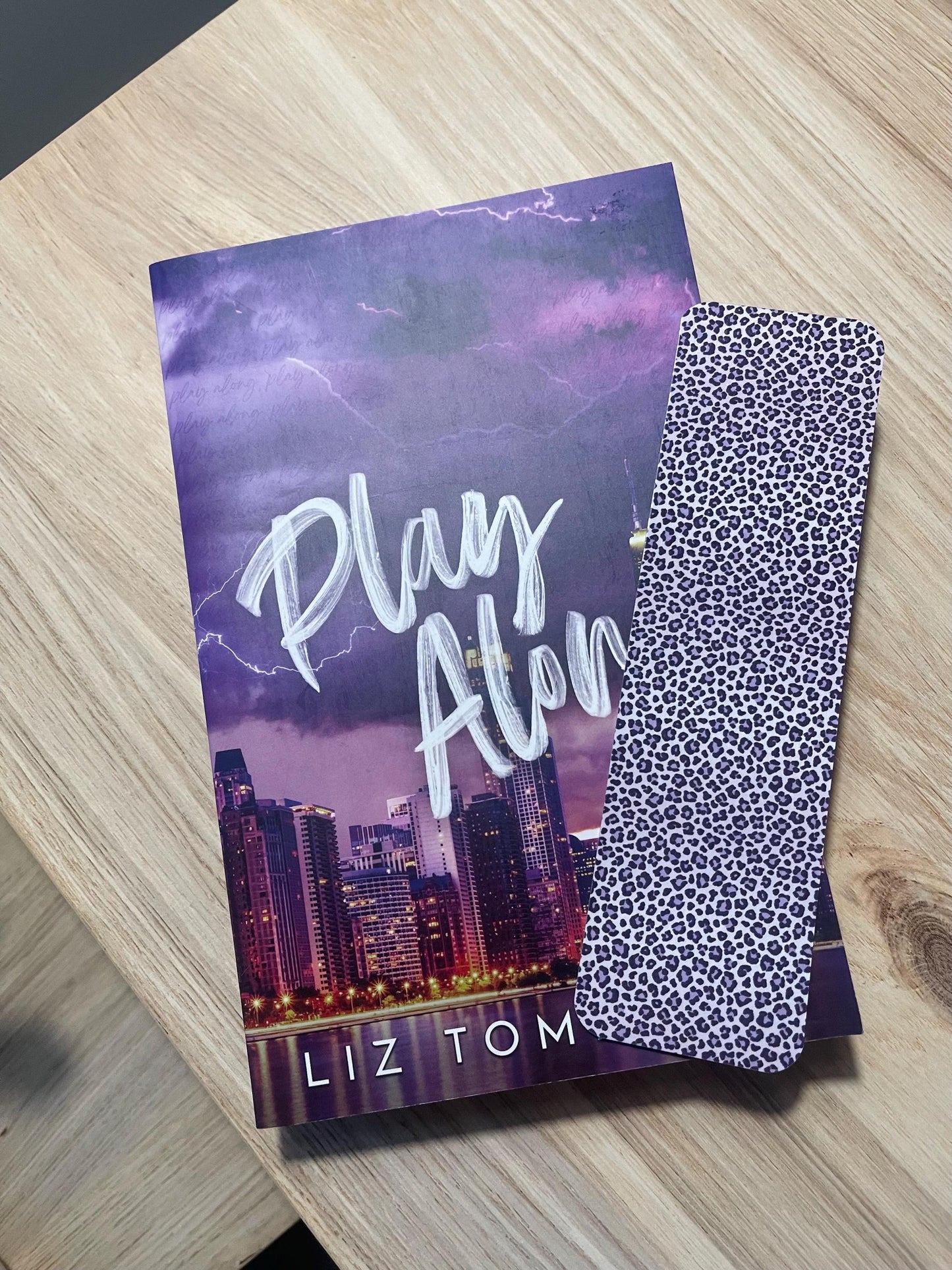 Purple Leopard Print Bookmark