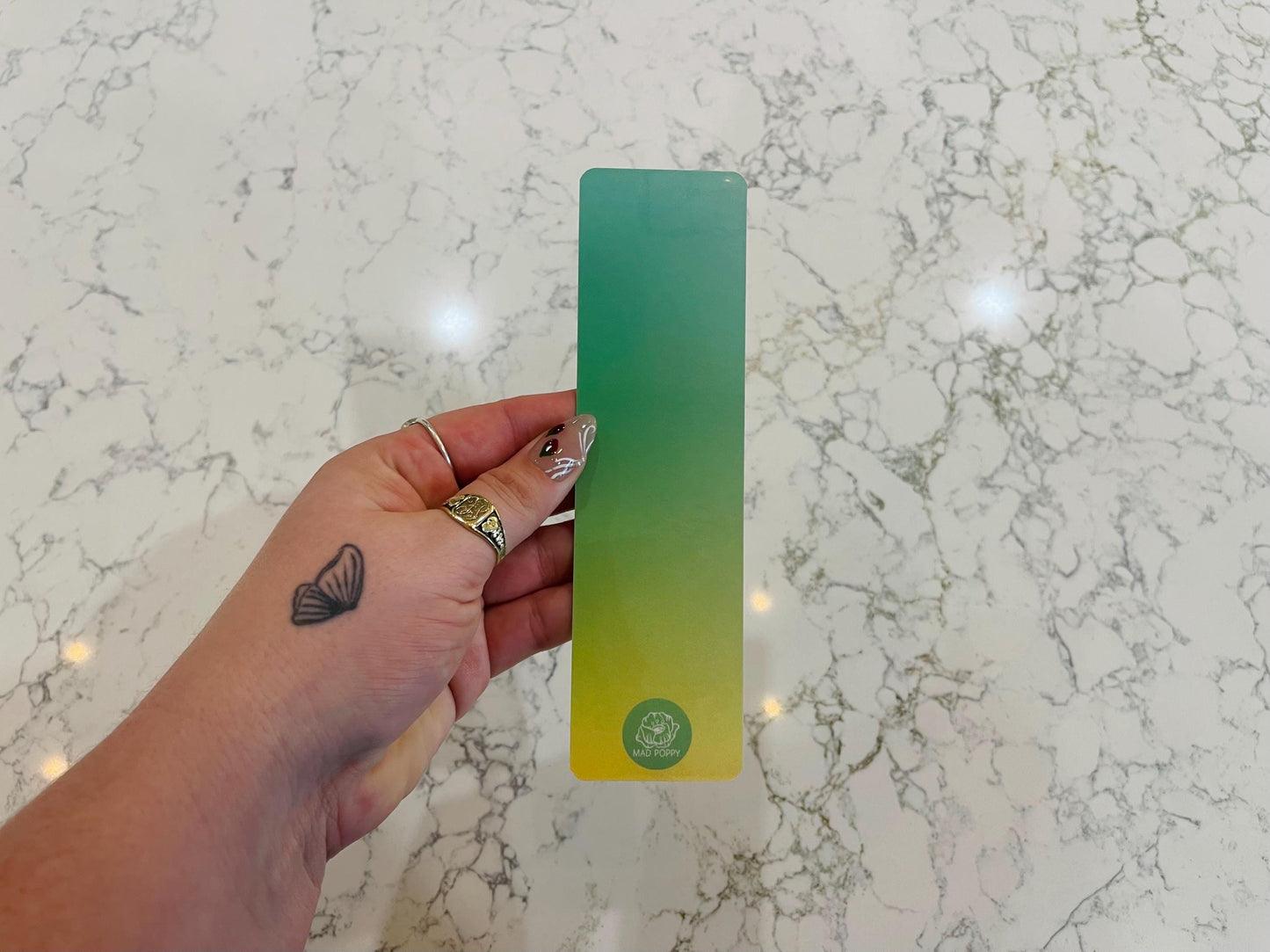 Teal to Green to Yellow Gradient Bookmark