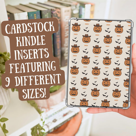 Howdy Pumpkin Heavy Cardstock Kindle Insert